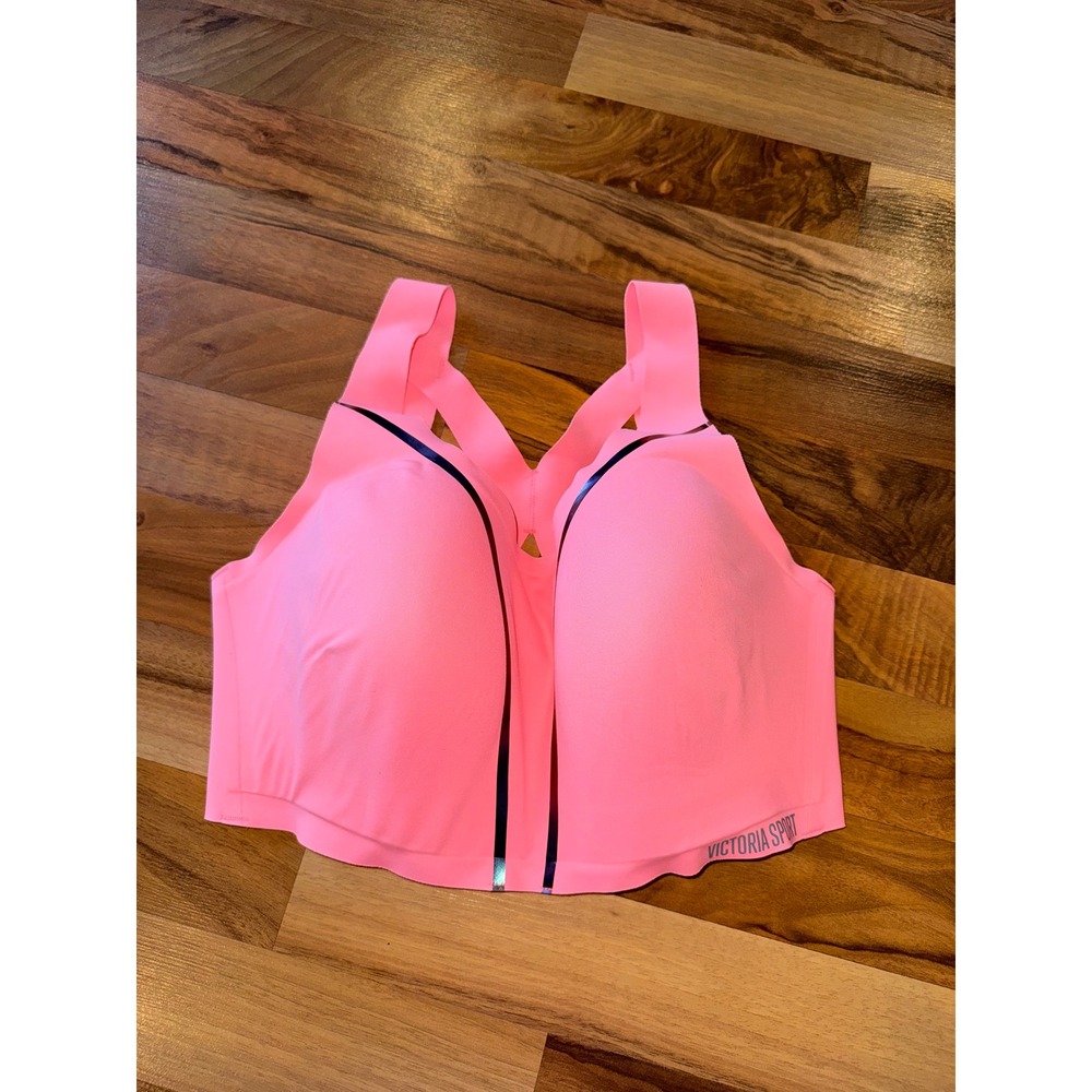 Victoria Sport Pink Front Zip High Support Sports Bra  Gym Women 34DDD angel max